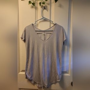 Maurices Grey-Silver V Kneck Top